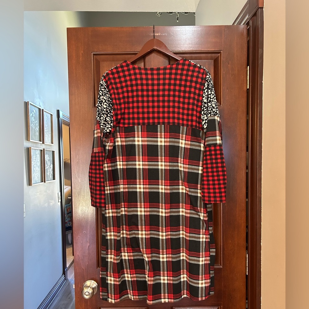 Grace & Emma Patchwork Plaid Duster Cardigan Wome… - image 7